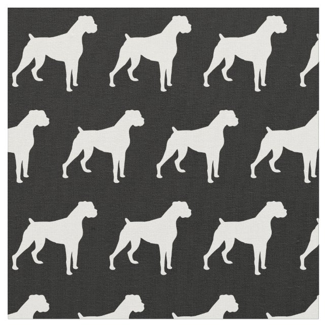 Tissu Silhouette de chien Boxer Animal de compagnie (Fermer)