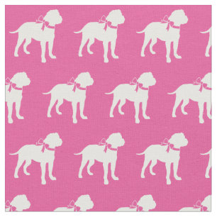 Tissu Silhouette de chien Bull Mastiff Animal Compagnon 