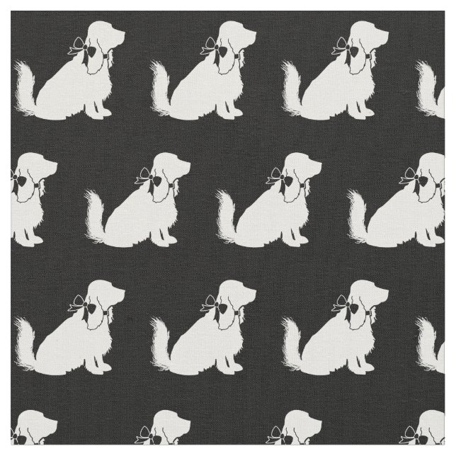 Tissu Silhouette de chien Cocker Spaniel Animal de compa (Fermer)
