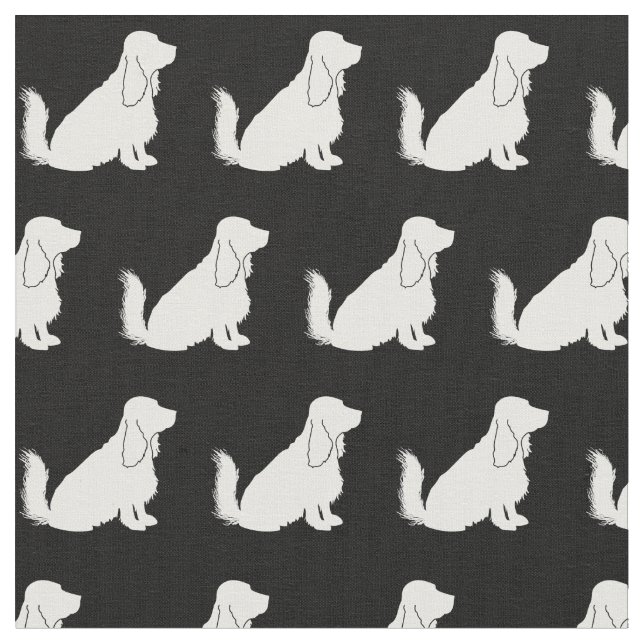 Tissu Silhouette de chien Cocker Spaniel Animal de compa (Fermer)