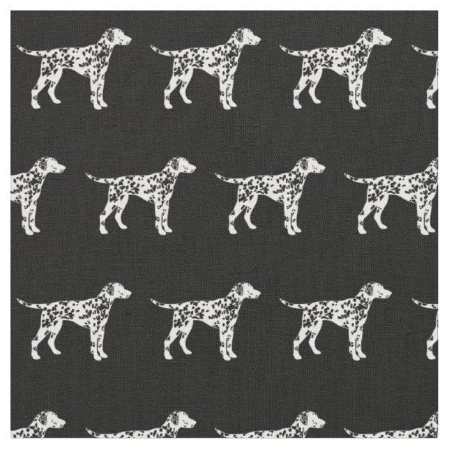 Tissu Silhouette de chien dalmate animal de compagnie (Fermer)