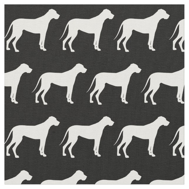 Tissu Silhouette de Chien Danois (Fermer)