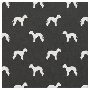 Tissu silhouette de chien de chevet noir