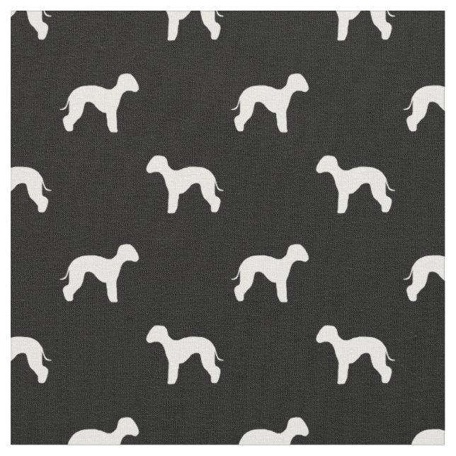 Tissu silhouette de chien de chevet noir (Fermer)