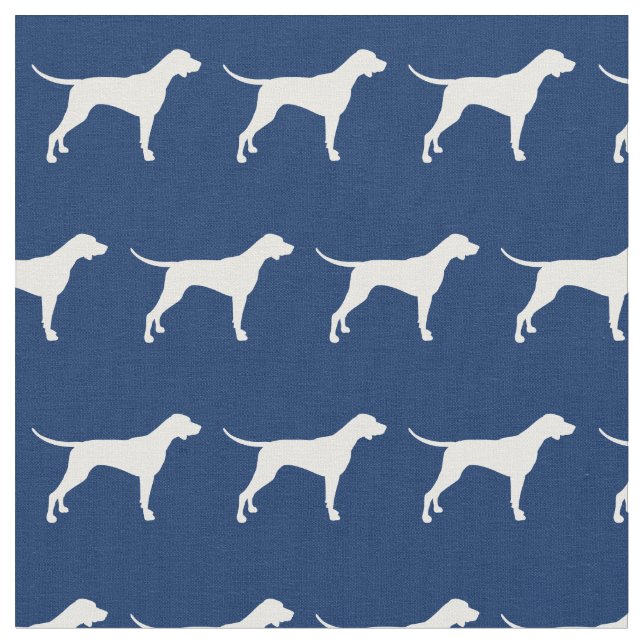 Tissu Silhouette de chien de poitrine Bleu de la marine  (Fermer)