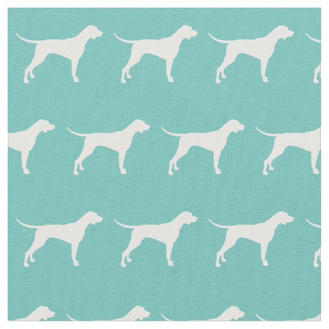 Tissu Silhouette de chien Pointer sarcelle pour animaux  (Fermer)