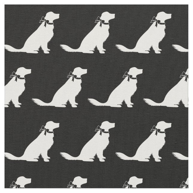 Tissu Silhouette de chien Retriever doré Animal de compa (Fermer)