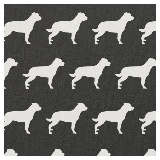 Tissu Silhouette de chien Rottweiler Rottie (Fermer)