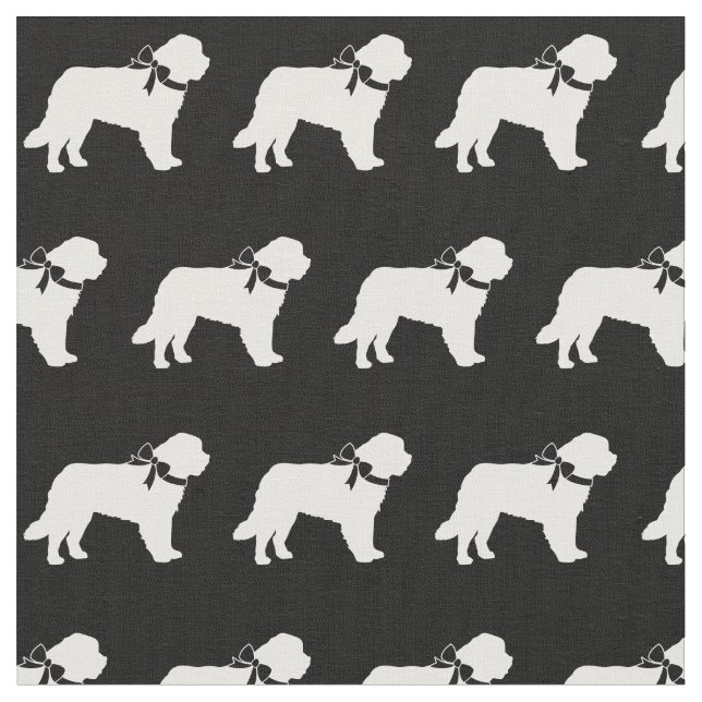 Tissu Silhouette de chien Saint-Bernard (Fermer)