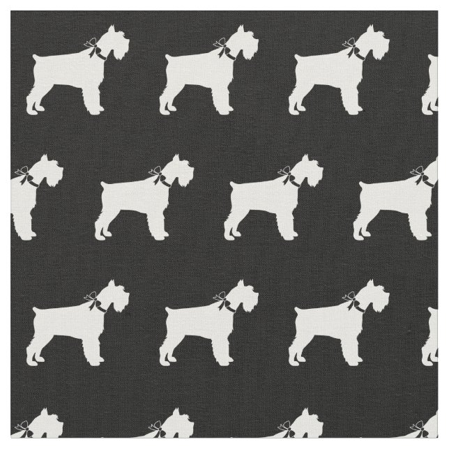 Tissu Silhouette de Chien Schnauzer Pet (Fermer)