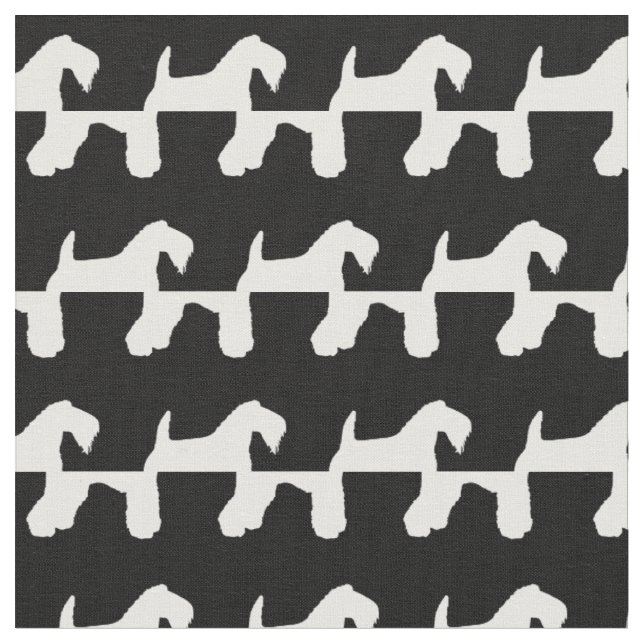 Tissu Silhouette de chien Terrier Kerry Blue (Fermer)