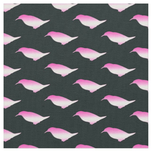 Tissu Silhouette de pingouin rose (Fermer)