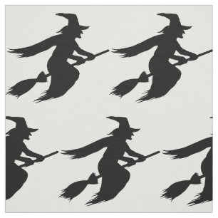 Tissu Silhouette de sorcière d'Halloween