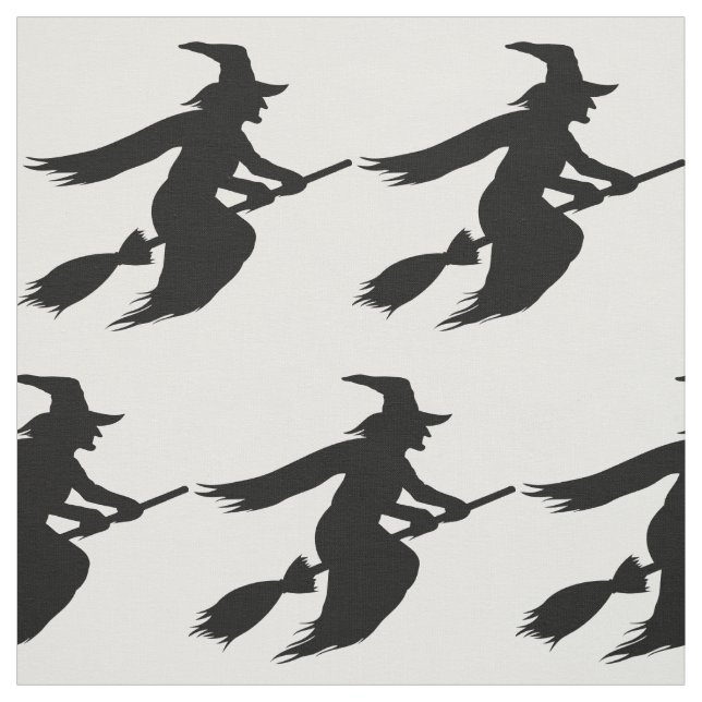 Tissu Silhouette de sorcière d'Halloween (Échantillon)