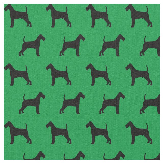 Tissu Silhouette de Terrier irlandais (Fermer)
