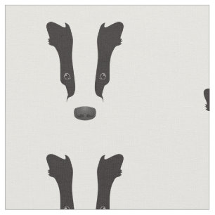 Tissu Silhouette du visage de Badger