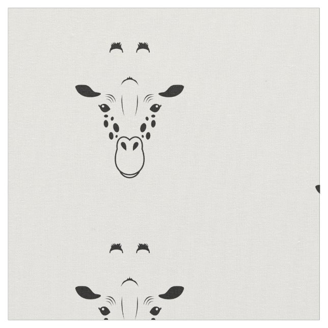 Tissu Silhouette face Giraffe (Fermer)