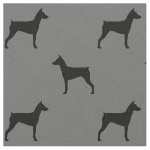 Tissu Silhouettes allemandes de race de chien Pinscher P