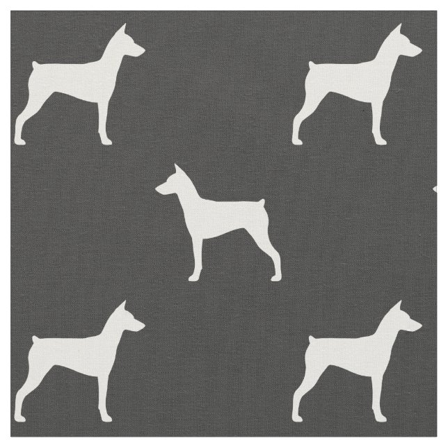 Tissu Silhouettes allemandes de race de chien Pinscher P (Fermer)