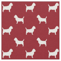 Silhouettes de Cairn Terrier motif rouge et blanc