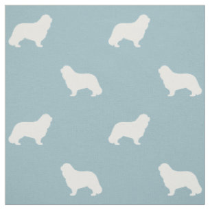 Tissu Silhouettes de chien espagnol Cavalier King Charle