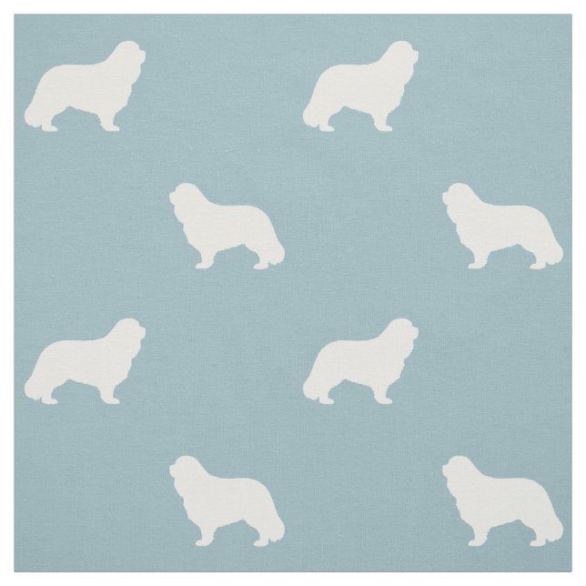 Tissu Silhouettes de chien espagnol Cavalier King Charle (Échantillon)