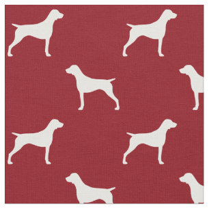 Tissu Silhouettes de chien pointer allemand à poil court
