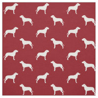 Silhouettes de Chien Taureau à motifs rouge et bla