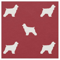 Silhouettes de Cocker Spaniel rouge et blanc à mot