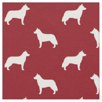 Silhouettes de Husky Sibérien Motif Rouge et Blanc