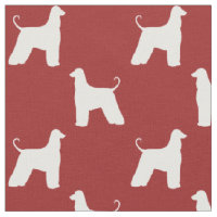 Silhouettes de Lévrier Afghan motif rouge et blanc