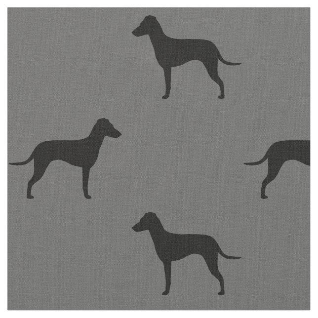Tissu Silhouettes de Manchester Terrier avec les (Fermer)