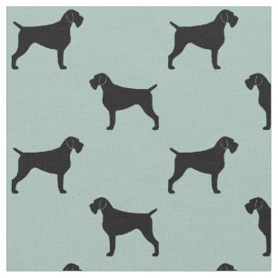 Tissu Silhouettes de Pointer Allemand à Poil Dur Imprimé