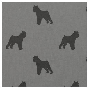 Tissu Silhouettes de race de chien de Griffon de Bruxell