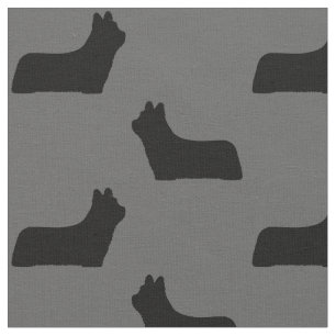 Tissu Silhouettes de race de chien de Skye Terrier Patte