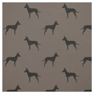 Tissu Silhouettes de race de chien Manchester Terrier à