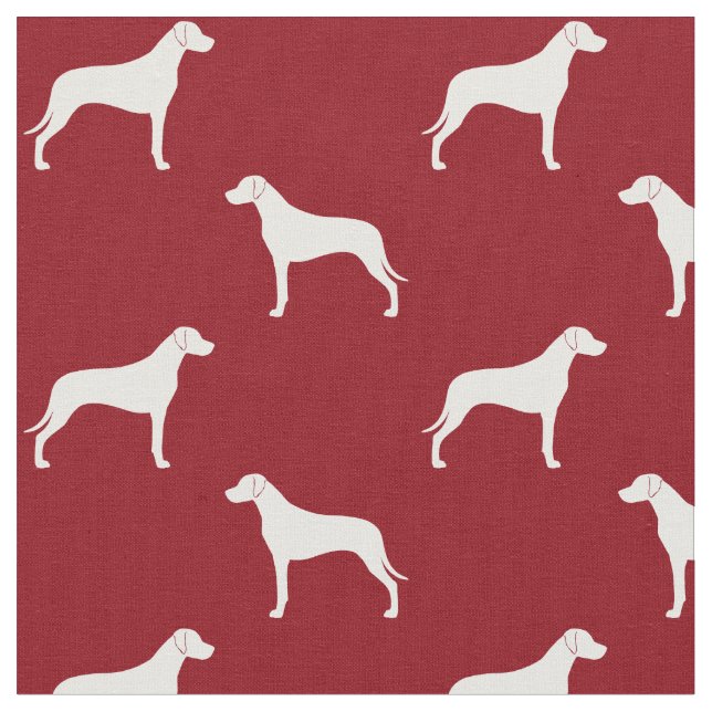 Tissu Silhouettes de Rhodesian Ridgeback (Fermer)