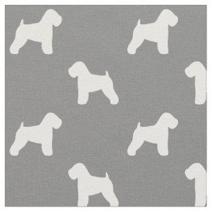 Tissu Silhouettes de Soft Coated Wheaten Terrier à motif