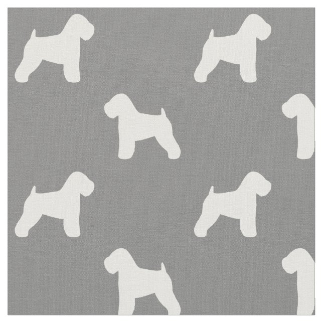 Tissu Silhouettes de Soft Coated Wheaten Terrier à motif (Fermer)