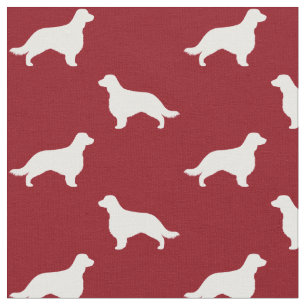 Tissu Silhouettes d'espagnols de Welsh Springer à queue