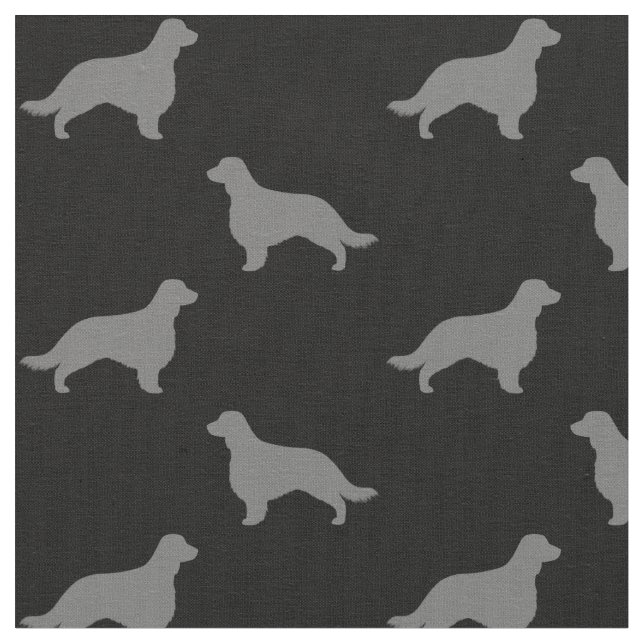 Tissu Silhouettes d'espagnols de Welsh Springer à queue  (Fermer)