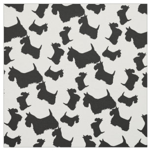 Tissu Silhouettes écossaises pour chien de terrier