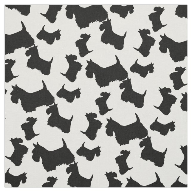 Tissu Silhouettes écossaises pour chien de terrier (Échantillon)