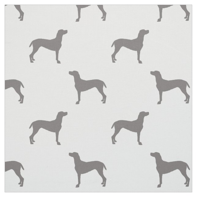 Tissu Silhouettes grises de Weimaraner sur l'arrière - (Échantillon)