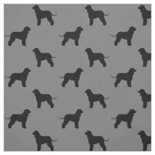 Tissu Silhouettes Irlandaises De Chien Espagnol D'Eau Mo