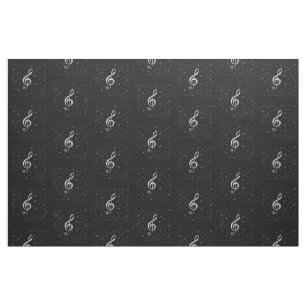 Tissu silver music notes Fabric, colorful house textile