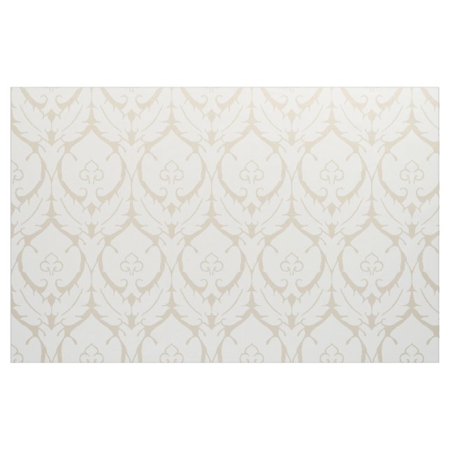 Tissu Simple Damas Renaissance, blanc sur ivoire (Fat Quarter)