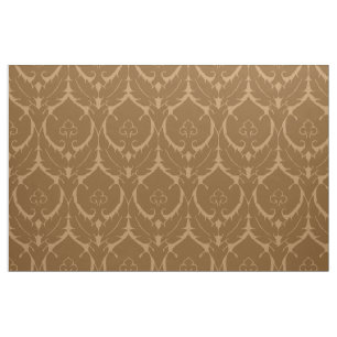 Tissu Simple Damas Renaissance, Caramel Brûlé