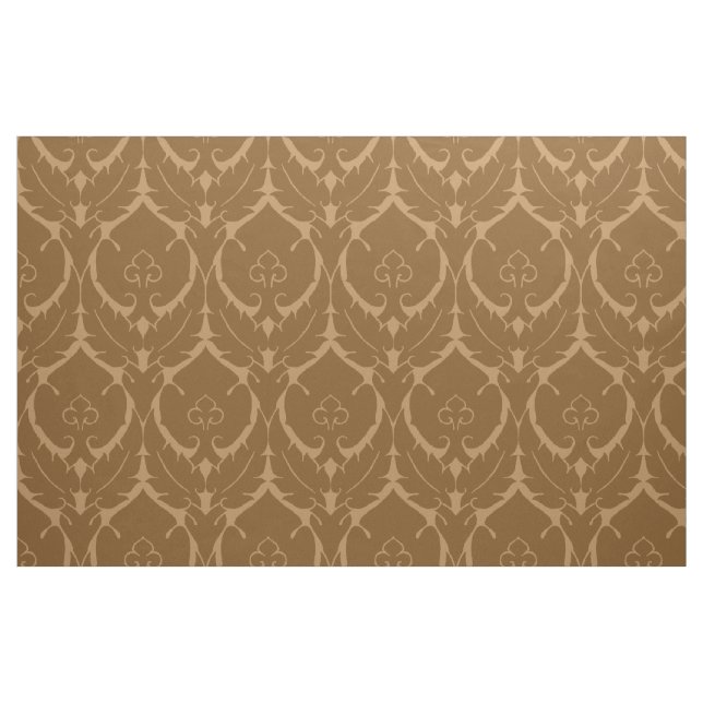 Tissu Simple Damas Renaissance, Caramel Brûlé (Fat Quarter)