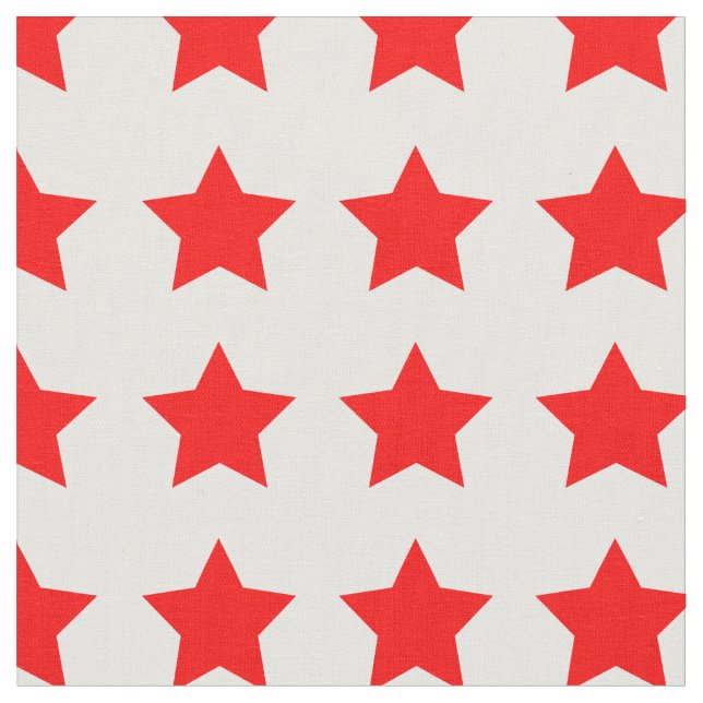 Tissu Simple Motif Red Star (Fermer)